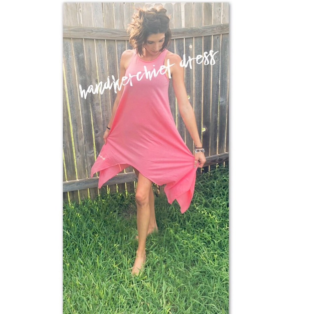 HANDKERCHIEF DRESS PINK | M